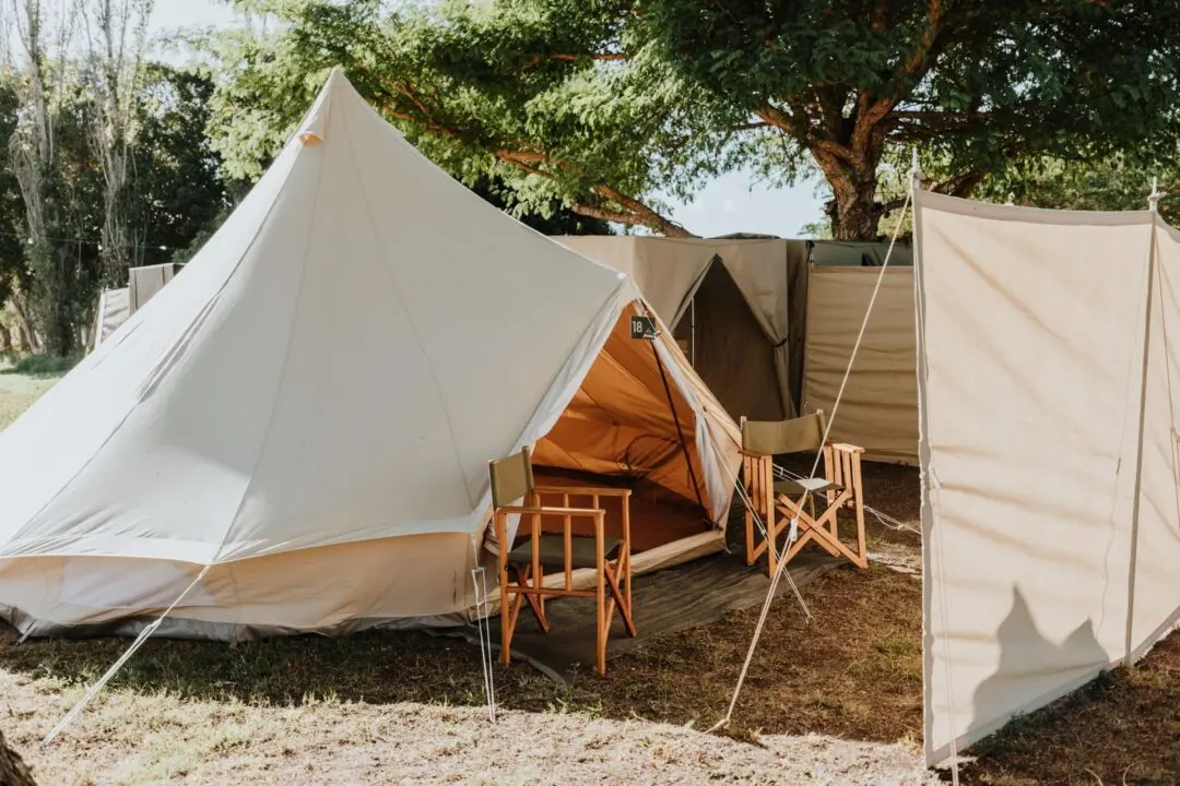 Tent with private bathroom